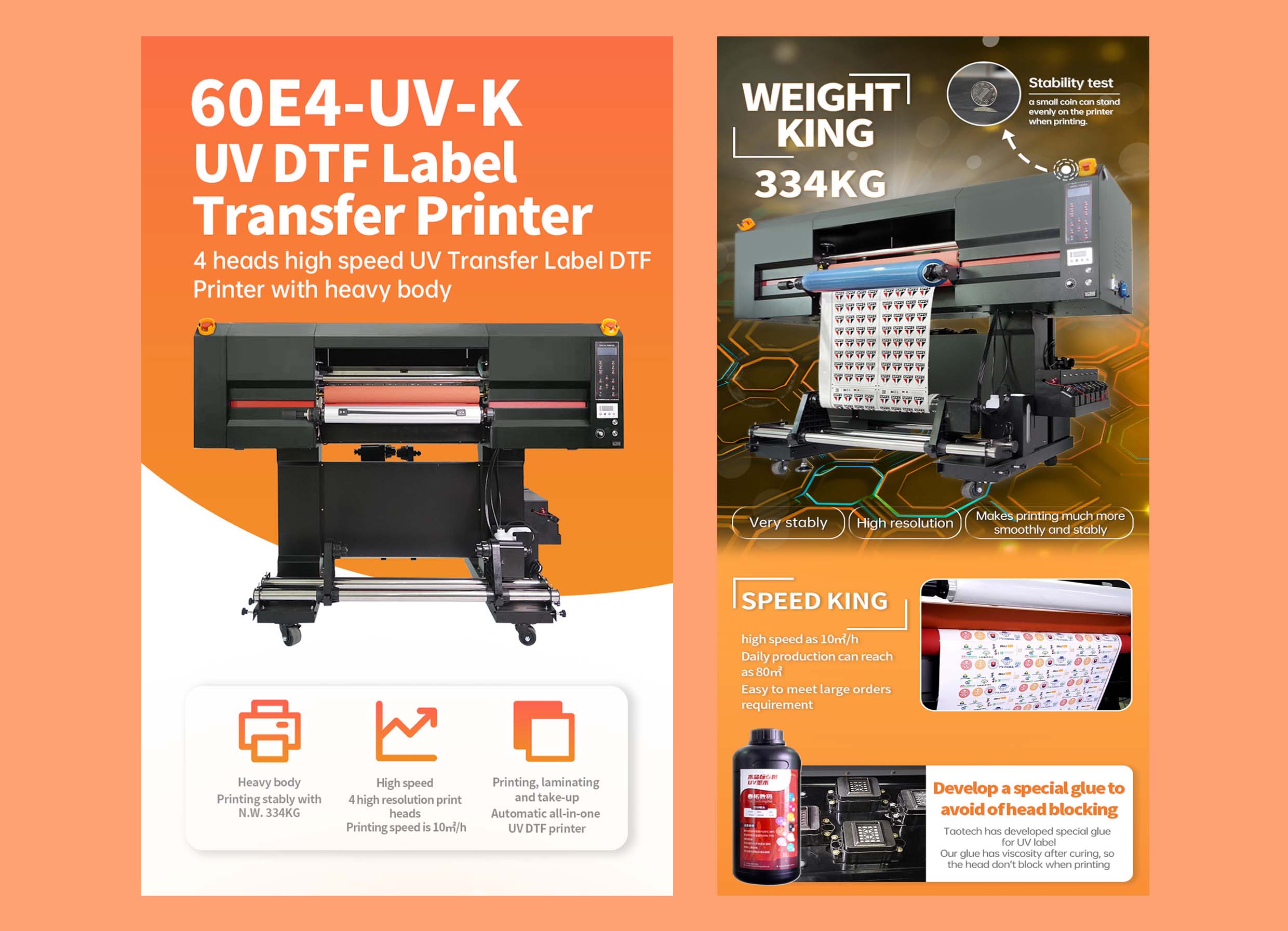 Titan-Jet HS60E4-K UV DTF Label Transfer Printer